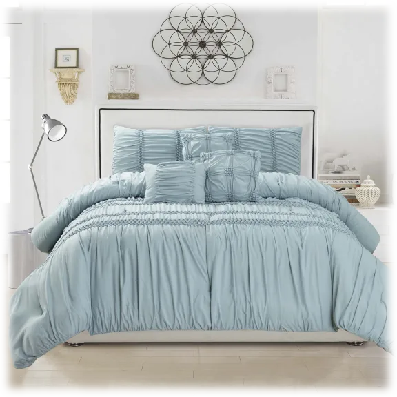 6-Piece: Elegant Linens Emilia Comforter Set