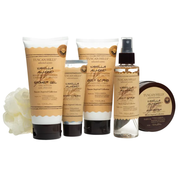Tuscan Hills 6-Piece Vanilla Almond Shower Set