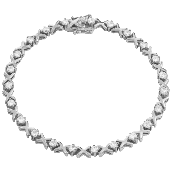 Savvy Cie Plated "X & O" Tennis Bracelet