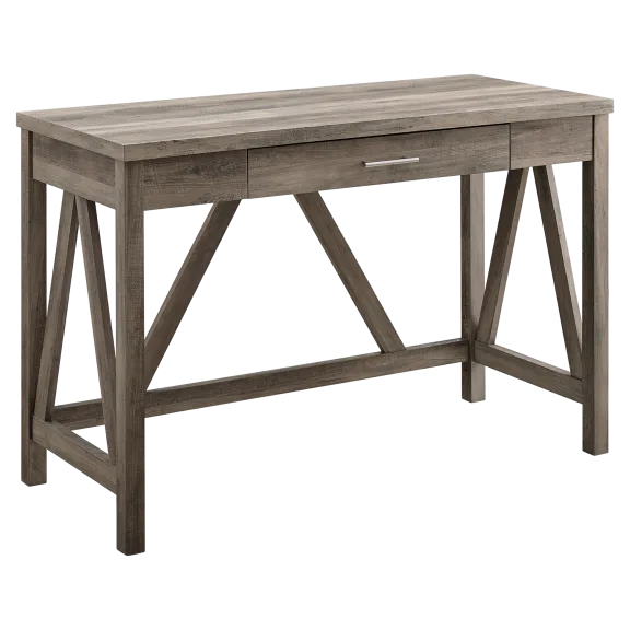 Walker Edison 46" A Frame Modern Farmhouse Wood Computer Desk with Drawer