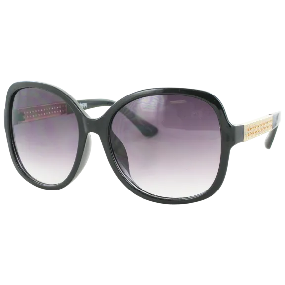 Kay Unger Black Oversized Square Frames and Gradient Smoke Lenses
