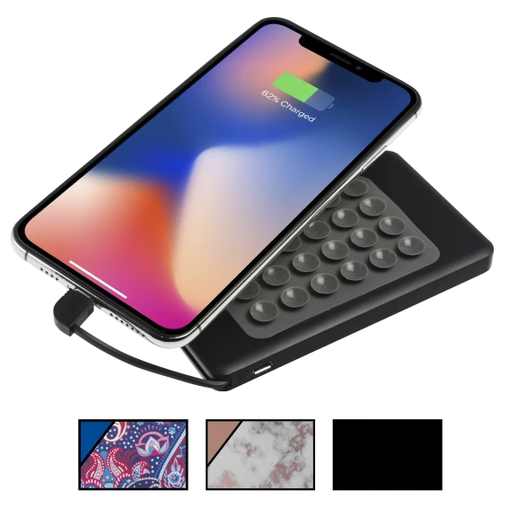 InstaCharge 4000 mAh Suction Cup Power Banks with Ring Stand