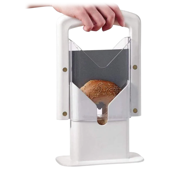 Cheer Collection Guillotine Style Bagel Slicer with Safety Shield