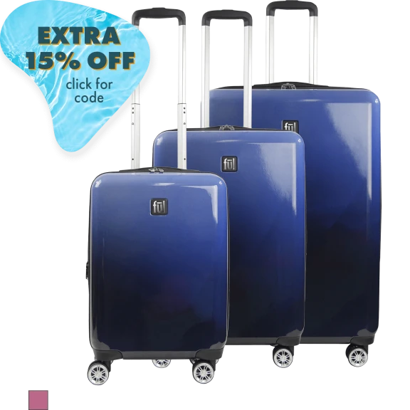 FŪL Impulse 3-Piece Ombre Hardside Spinner Luggage Set