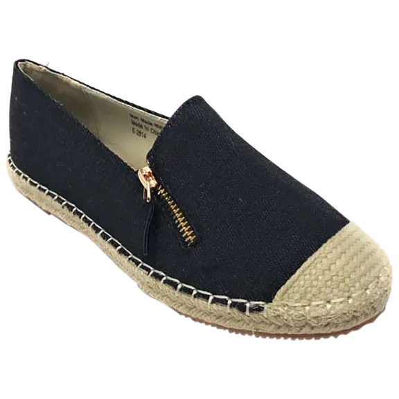 Victoria K. Women's Denim Espadrille With Zipper
