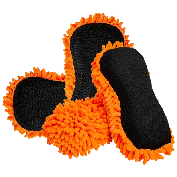 4-Pack: ScrubIt Chenille Microfiber Car Wash Sponges