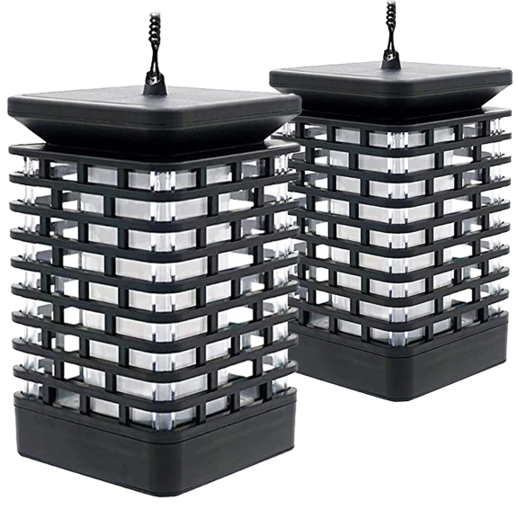2-Pack: Hakol Outdoor Hanging Solar Lantern Flame