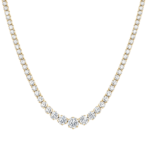 Saffron Graduating Tennis Necklace