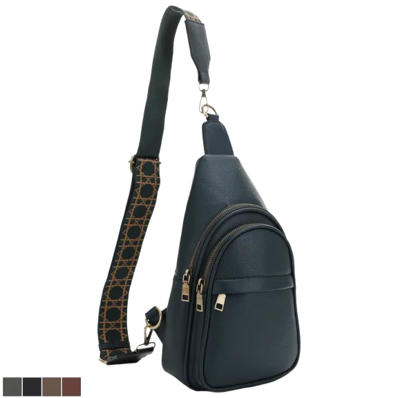 Malibu Skye Hannah Double Compartment Sling with Webbing Strap