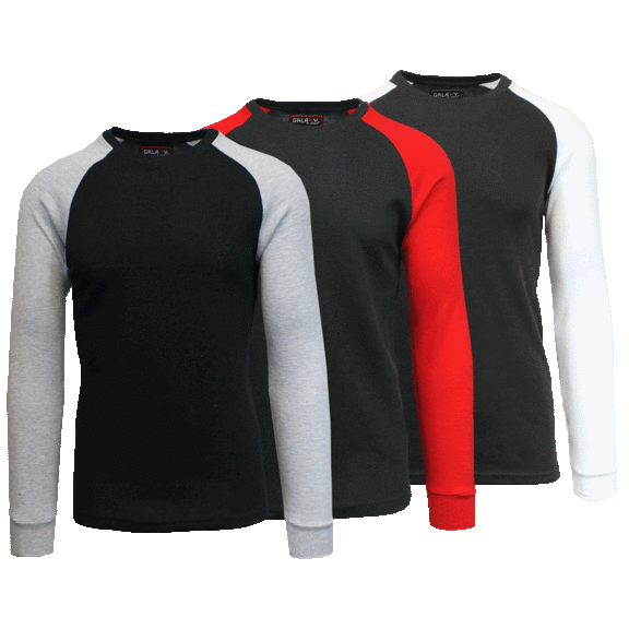 3-Pack: Men's Assorted Raglan Thermal Shirts
