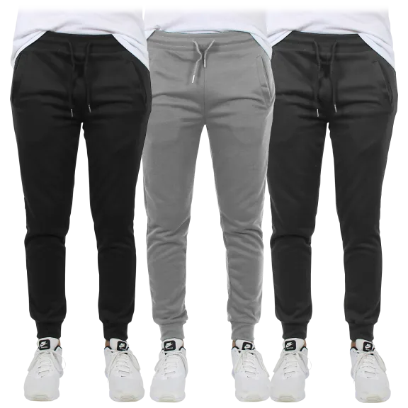 3-Pack: Men's French Terry Jogger Lounge Pants