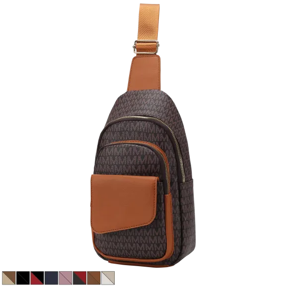 MKF Collection Kace M Logo Printed Sling Bag by Mia K​