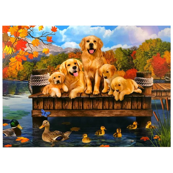 Page Publications Dogs on The Dock 1000 Piece Jigsaw Puzzle