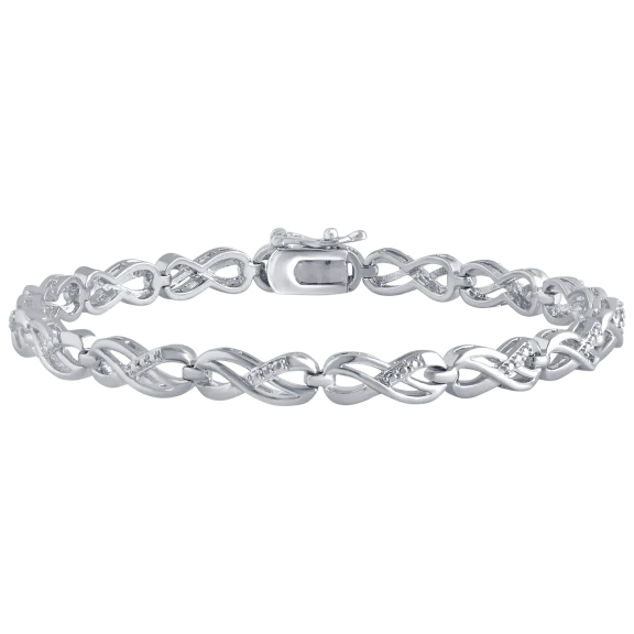 Diamond Muse Diamond Accent Studded Infinity Bracelet