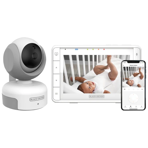 Black+Decker 5" Wi-Fi Digital Video Baby Monitor Pro System