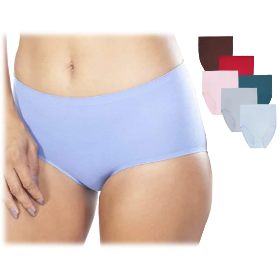 3-Pack:Rhonda Shear Ahh Natural Waist Seamless Briefs