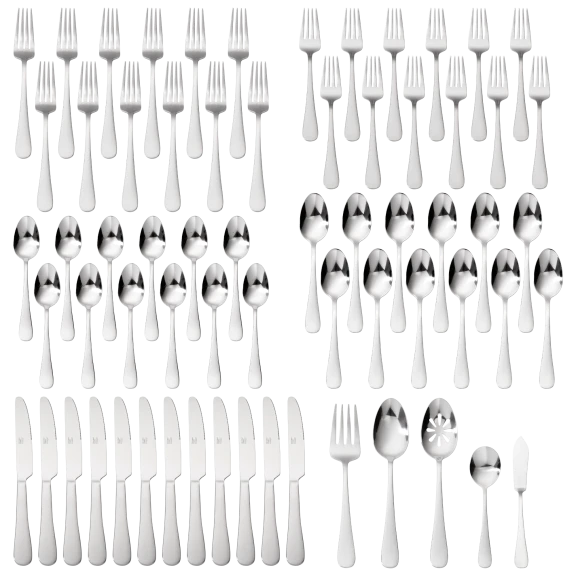 Mikasa Gourmet Basics 18.0 Stainless Steel 65-Piece Sincerity Flatware
