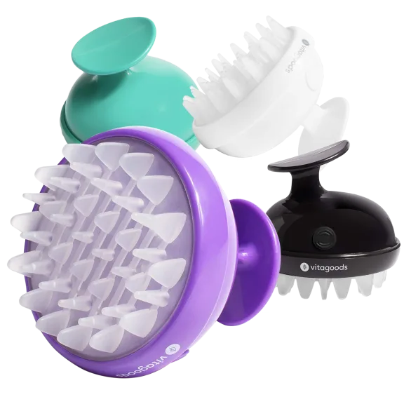 2-Pack: Vitagoods Vibrating Scalp Massaging Shampoo Brushes