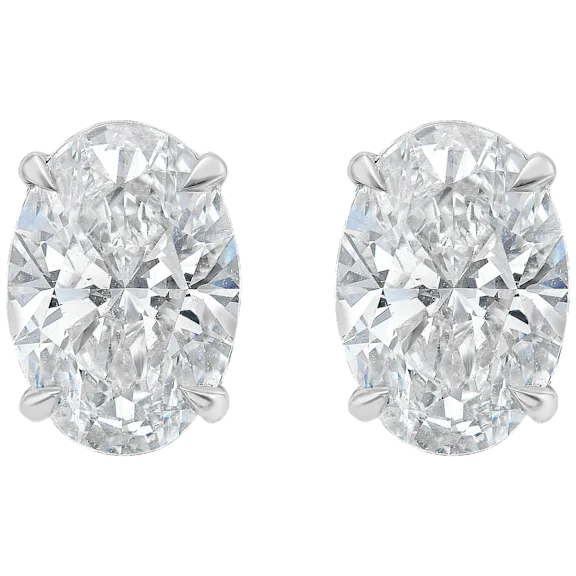 The Oval Lab-Grown Diamond Stud Earrings