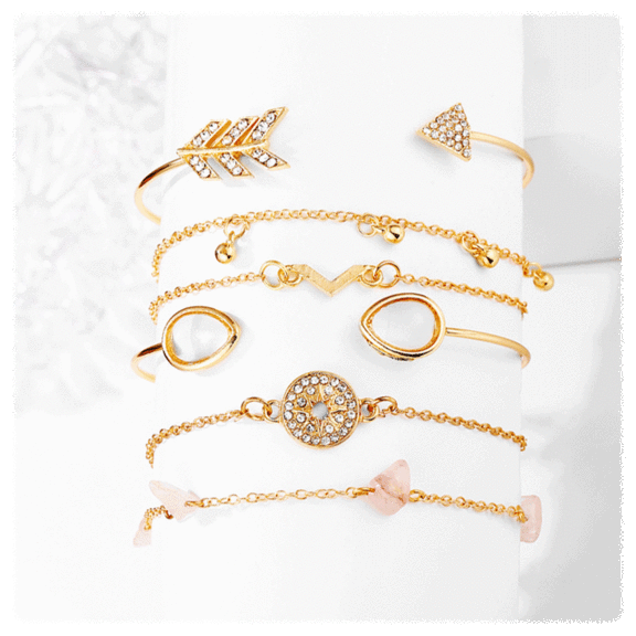 Golden NYC Jewelry 6-Piece Bracelet Set