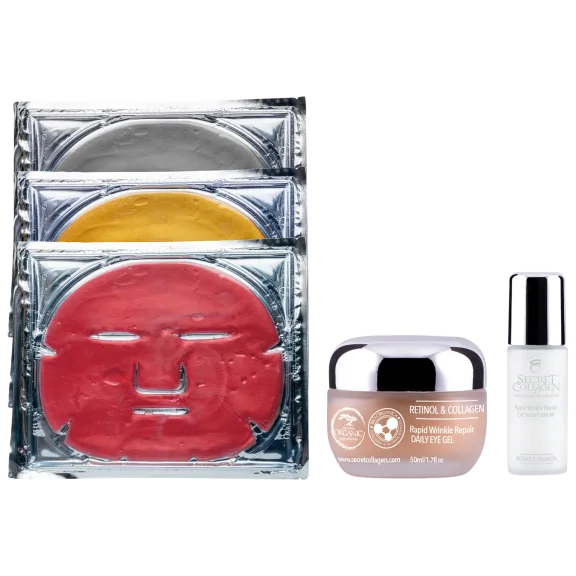 Secret Collagen Daily Wrinkle Repair Eye & Anti-Aging Face Mask Set
