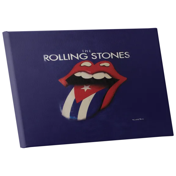 Fairchild Paris Rolling Stones Tongue Canvas - 36" x 24"