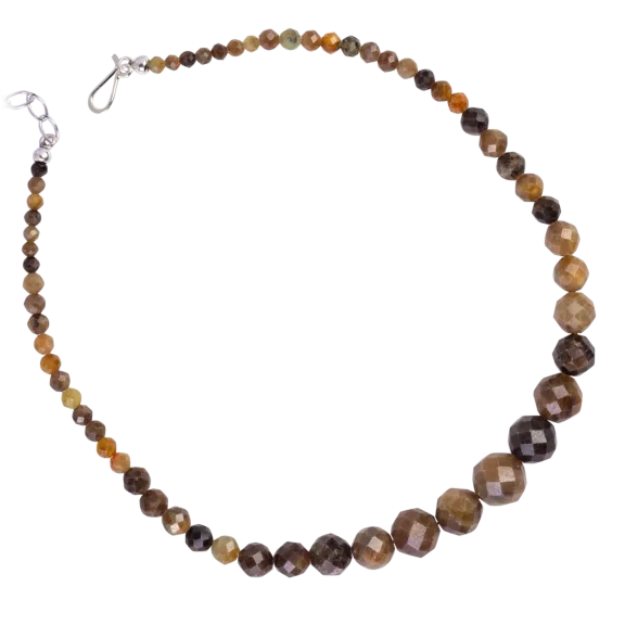 Jay King Golden Sapphire Sterling Silver Graduated Bead Necklace