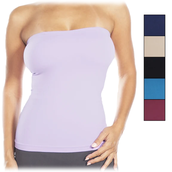 Seamless Bandeau Tank with Removable Straps