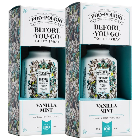 2-Pack: Poo-Pourri Vanilla Mint 2oz in Gift Box