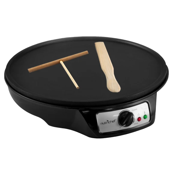 NutriChef Electric Crepe Maker Griddle Hot Plate Cooktop
