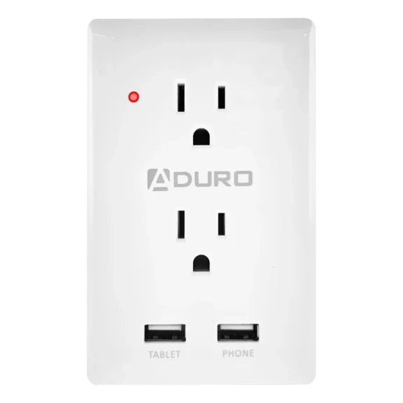 Aduro Surge Charging Station 2 Outlets Dual USB