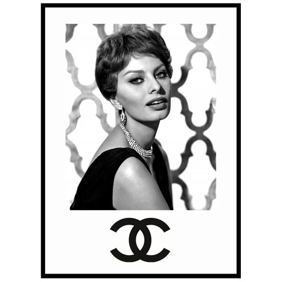Fairchild Paris Chanel Audrey Hepburn Inspired - 14" x 18" Framed Print