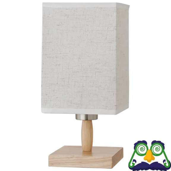 Amazon Basics 11.2" Wood Base Small Table Lamp