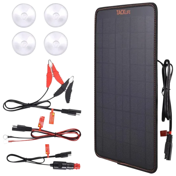 Tacklife Solar Panel, Portable Solar Charger 10 Watt Power Battery Charging