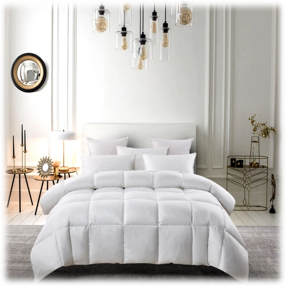Serta 300 Thread Count White Down Fiber Comforter - Light Warmth