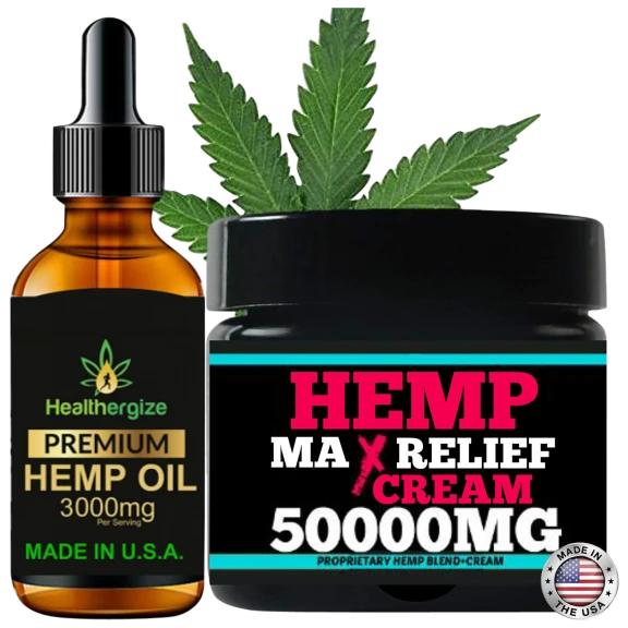 Healthergize Hemp Oil & Cream Combo Set