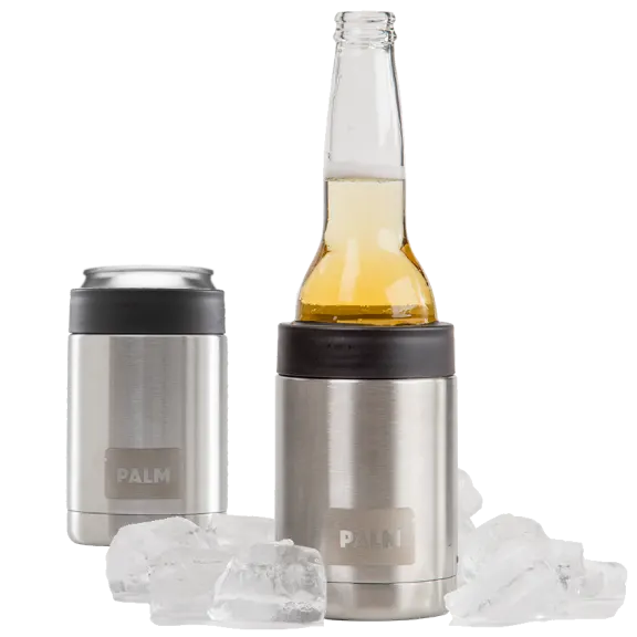 2-Pack: PALM 12oz Stainless Koozie for Cans & Bottles
