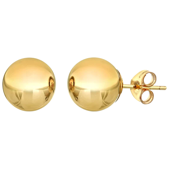 Pori Jewelers Premium 14K Gold Ball Stud Earrings