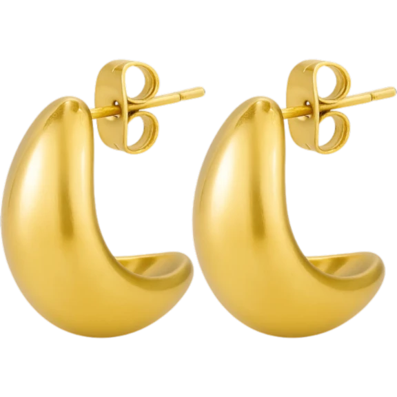 Dloria Dome Huggie Teardrop Earrings