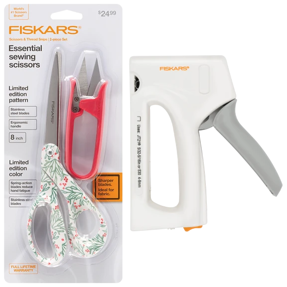 Fiskars® Staple Gun and Essential Sewing Kit Set