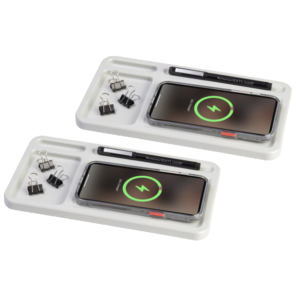 2-Pack: Real Simple Desk Organizer with Wireless Charger