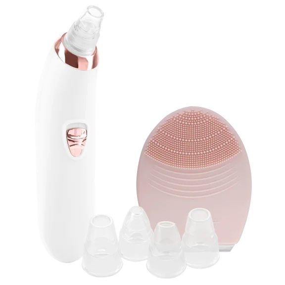 Brookstone Cleansing Set with Ultrasonic Brush and Blackhead Pore Vacuum