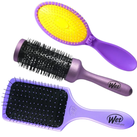 3-Pack: Wet Brush Bundle (Round, Pop Fold & Paddle)