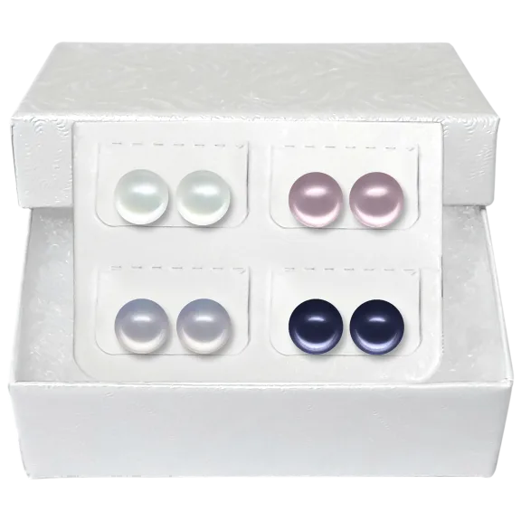 Pacific Pearls PALLISER LAGOON COLLECTION 8mm Pearl Stud Earring Gift Set