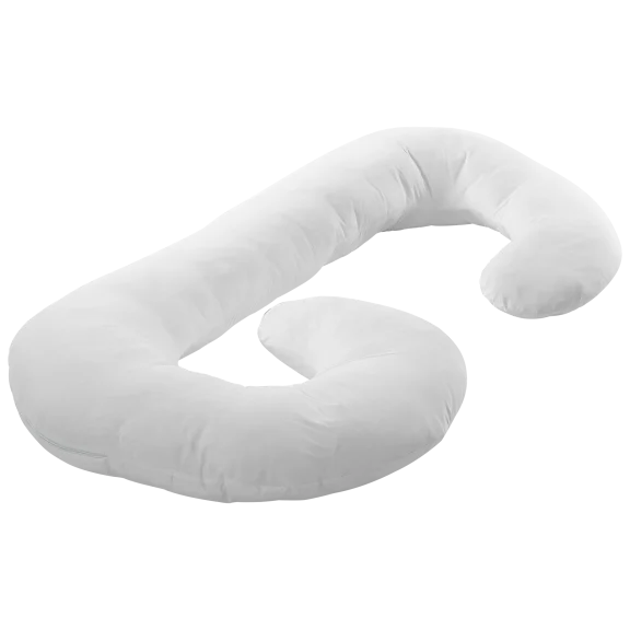 Cheer Collection Hypoallergenic Down Alternative Total Body J Shaped Pillow