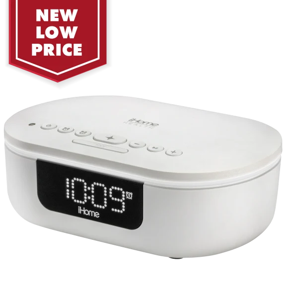 iHome Bluetooth Speaker Clock with 360° UV-C Sanitizer