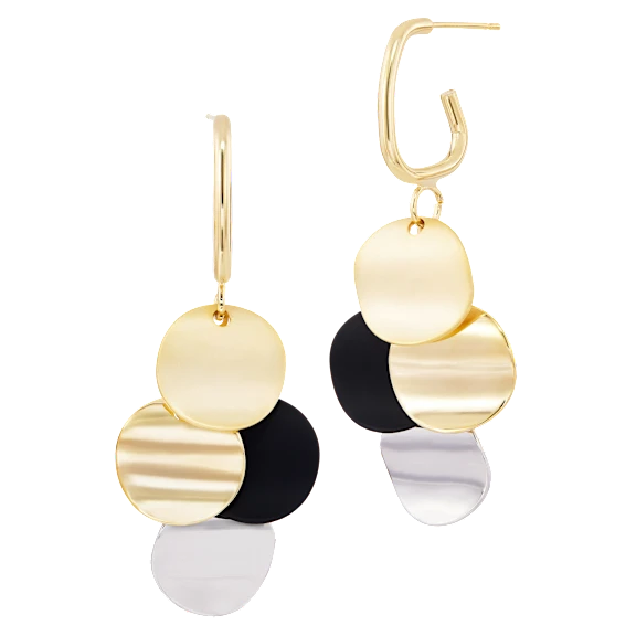 Savvy Cie Multi-Tone Disc Cascade Earrings