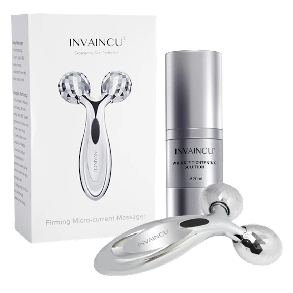 Invaincu Health Wrinkle Tightening Solution & Firming Micro-Current Massager Set