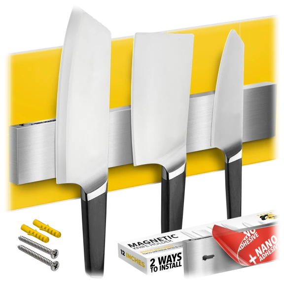 2-Pack: X-bet Magnetic Knife Holder with 12" Adhesive Tape