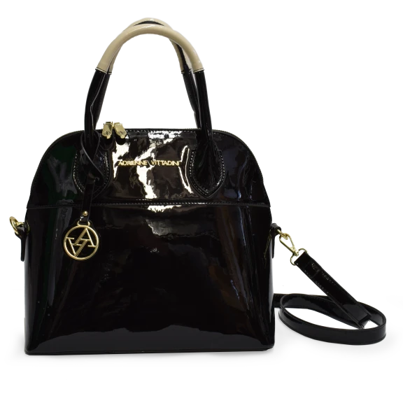 Adrienne Vittadini "Ella" Patent Dome Satchel